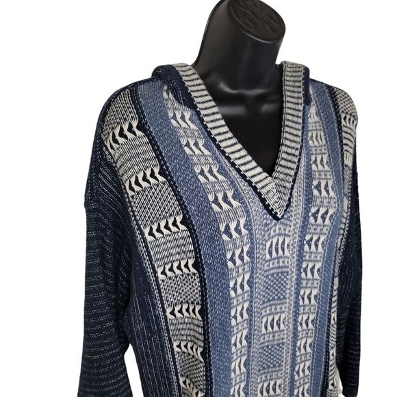 Chaps Women's Marled Hooded poncho Sweater size 1X - Picture 5 of 8